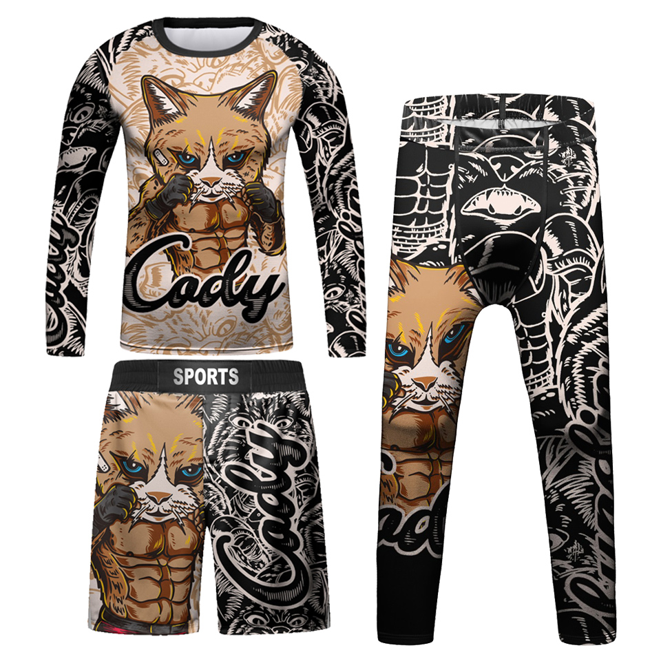 Kids Bjj Rashguard Jiu  T-shir - Boyshort Underwear 评论和价格