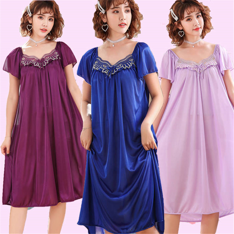 NEW Summer Ice Silk Nightgown  - Robe Silk Women 评论和价格
